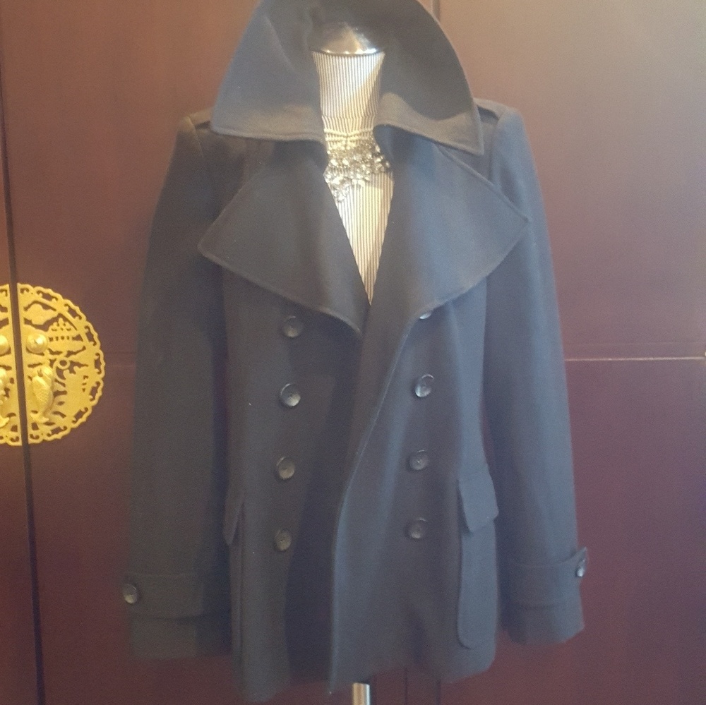 Black pea coat